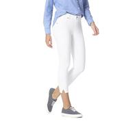 HUE Ankle Slit Essential Denim Capri Calcetines, Blanco, XL Mujeres