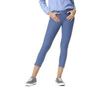 HUE Ankle Slit Essential Denim Capri Calcetines, Lavado Medio, L para Mujer
