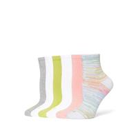 HUE Mini Crew Sock 6 Pair Pack Calcetín, Arco Iris 6 Pares, Talla única Mujeres