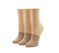 HUE Calcetines casuales para mujer (paquete de 3), crema, Altoa única