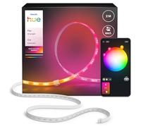 Hue Flux Extensión de Tira LED 2 Metros, Colores y Blancos Regulables, Iluminación Interior Flexible, Mezcla de Color Chromasync™, Recortable, Ampliable, Reutilizable, Control por Aplicación y Voz