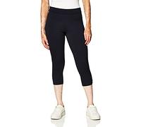 HUE Leggings Capri de algodón con Cintura Ancha para Mujer, Medias variadas, Azul Marino, 1X