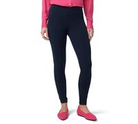 HUE Leggings de algodón Ultra Suaves para Mujer con Cintura Ancha, Longitud Completa y Capri, Marino, Large
