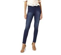 HUE Leggings Vaqueros Reversibles, Estilo Lavado Azul Oscuro y Negro XL