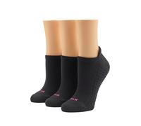 HUE Paquete de 3 pares de calcetines con almohadilla de aire para mujer, Negro, Talla única