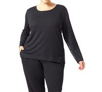 HUE Plus Size Solid Long Sleeve Lounge Tee Black 3X (US Women's 24W/26W)