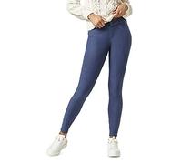 HUE Ultra Soft Fleece Lined Denim Leggings Calcetines, Lavado Medio, XS para Mujer