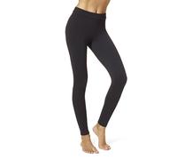 HUE Leggings de algodón opacos de Cintura Ancha, Calcetines, Negro, XS para Mujer