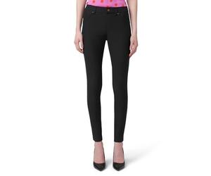 HUE Women's Essential Denim Skimmer Leggings, Black, Large