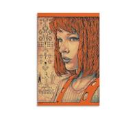 HUEAEHAHE Póster decorativo de la película El quinto elemento, 4 pósteres de lienzo estético, para decoración de pared, 20 x 30 cm, estilo sin marco