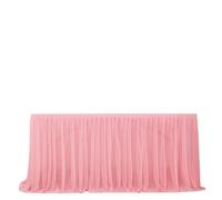 Hueborne Falda De Mesa Gasa Perlada For Mesas De Postres De Boda, Disponible En Tamaños De 1,8 Y 2,7 Metros, Perfecta For Fiestas De Cumpleaños.(Blush,9feet)