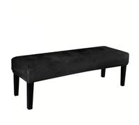 Hueborne Funda De Terciopelo For Banco De Piano: Funda Elástica For Banco De Comedor, Suave Y Elástica, Ideal For Bancos Largos Y Sala De Estar.(Black)
