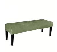 Hueborne Funda De Terciopelo For Banco De Piano: Funda Elástica For Banco De Comedor, Suave Y Elástica, Ideal For Bancos Largos Y Sala De Estar.(Olive Green)