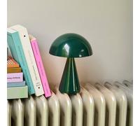 Hübsch Bonita lámpara de mesa LED recargable Mush, verde oscuro, altura 20 cm