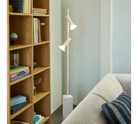Hübsch Conjunto de lámpara de pie, gris claro, altura 160 cm, hierro/vidrio, 2 luces