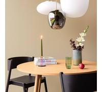 Hübsch Jarrón Shimmer, set de 2, vidrio, azul/marrón