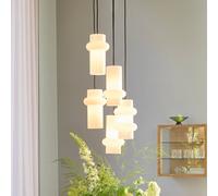 Hübsch Lámpara colgante Pilule Up, blanco brillante, Ø 15 cm, cristal