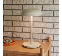 Hübsch Lámpara de mesa LED Velo, beige arena, hierro, policarbonato EC:EPREL:1657331