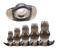 Hueco Anal Plug Túnel Anal Silicona Butt Plug Dilatador Vagina Expansión Anal Espéculo Suave Masajeador de Próstata Enema Masturbación Juguete Sexual para Mujeres Hombres 5 Piezas