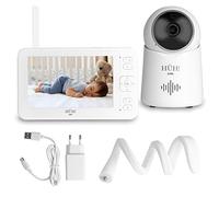 HÜH! Baby Monitor de vídeo y Audio para Cuna de bebé, Babyphone Cuna de bebé y Columpio recién Nacido, cámara de vigilancia Interior WiFi con radiolina, cámara WiFi Interior
