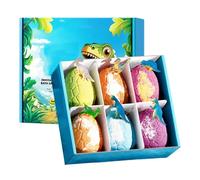 Huehkir Bombas de Baño con - 6 Unidades Temática Dinosaurios | bolas de baño con burbujas,para Niños y Niñas, Cumpleaños, Viajes, Hogar, Hotel, Guardería y Servicios