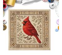 Huehkir Juegos de Punto de Cruz - Kit de Punto de Colibrí con Patrón Floral,Accesorios de Bordado Artístico,Para Principiantes, Adultos, Pasatiempo, Manualidades, Vacaciones, Hogar, Familia