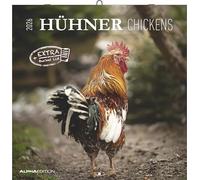 Hühner 2026 - Broschürenkalender 30x30 cm (30x60 geöffnet) - Kalender mit Platz für Notizen - Hühner - Bildkalender - Wandkalender - Hühnerkalender: Chickens