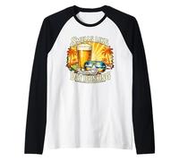 Huele a día Bebiendo Amante de la Cerveza Broma de Beber Alcohol Camiseta Manga Raglan
