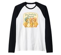 Hueles a arrepentimiento Divertido Patito Vintage Camiseta Manga Raglan