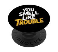 Hueles a Problemas Frases | Humor de Fiesta Divertido sarcástico PopSockets PopGrip Adhesivo