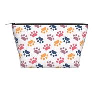 Huella Animal con Patrón De Pata En Un Blanco, Bolsa de artículos de tocador Bolsa de Maquillaje Bolsa de cosméticos Bolsa de artículos de tocador de Viaje portátil