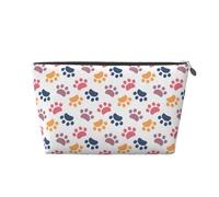 Huella Animal con Patrón De Pata En Un Blanco, Bolsa de artículos de tocador Bolsa de Maquillaje Bolsa de cosméticos Bolsa de artículos de tocador de Viaje portátil