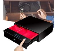Huella Caja fuerte Biométrica, Caja Fuerte de Seguridad Cajón, con Teclado Digital y Código de Acceso, su instalación oculta en zócalos de armario, para objetos de valor ( Size : 400*400*150mm )