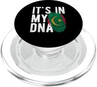 Huella dactilar con la bandera de Mauritania It's in my DNA PopSockets PopGrip para MagSafe