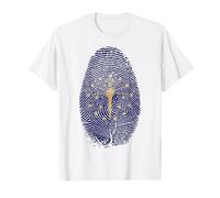 Huella Dactilar de la Bandera de Indiana It is in my DNA Gift for Indianians Camiseta