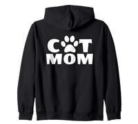 Huella de Pata de mamá de Gato para la Mujer Que ama a los Gatos Sudadera con Capucha