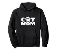 Huella de Pata de mamá de Gato para la Mujer Que ama a los Gatos Sudadera con Capucha