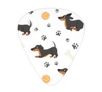 Huella de pata de pelota de perro salchicha,12 púas de guitarra, 3 grosores diferentes para guitarra acústica, bajo y ukelele