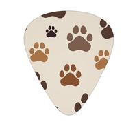 Huella de pata de perro,12 púas de guitarra, 3 grosores diferentes para guitarra acústica, bajo y ukelele