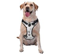Huella de Pata de Perro,Arnés para Mascotas, arnés Reflectante Ajustable para Perros,M