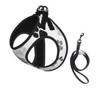 Huella de Pata de Perro,Arnés para Mascotas, arnés Reflectante Ajustable para Perros,M