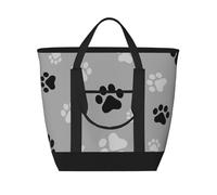 Huella de pata de perro,Bolsas de almuerzo de gran capacidad, bolsa de mano térmica para mujeres, hombres, trabajo, picnic, viajes.