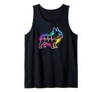 Huella de pata de perro bulldog francés Heartbeat Line Art Camiseta sin Mangas