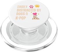 Huella de Pata de Perro con corazón Que se distrae fácilmente por Perros y K-Pop PopSockets PopGrip para MagSafe