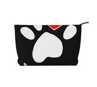 Huella de Perro, Amor,Neceser de Pana, Neceser de Maquillaje portátil, Neceser de Viaje