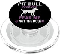 Huella de Pit Bull Mom Fear Me Not The Dog PopSockets PopGrip para MagSafe