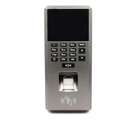 Huella digital biométrica, 125Khz, tiempo de asistencia, Control acceso, teclado electrónico USB, reloj, grabadora, máquina Dispositivo de registro(Silver)