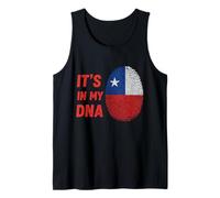 Huella Digital de la Bandera de Chile está en mi Cita de ADN Camiseta sin Mangas