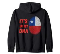 Huella Digital de la Bandera de Chile está en mi Cita de ADN Sudadera con Capucha