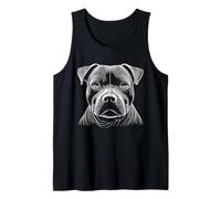 Huella digital de perro - Staffordshire Bull Terrier Dad Mom Camiseta sin Mangas